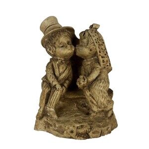 The Ricardo Arts Bride Groom Children Candlestick Candle Holder Folk Art